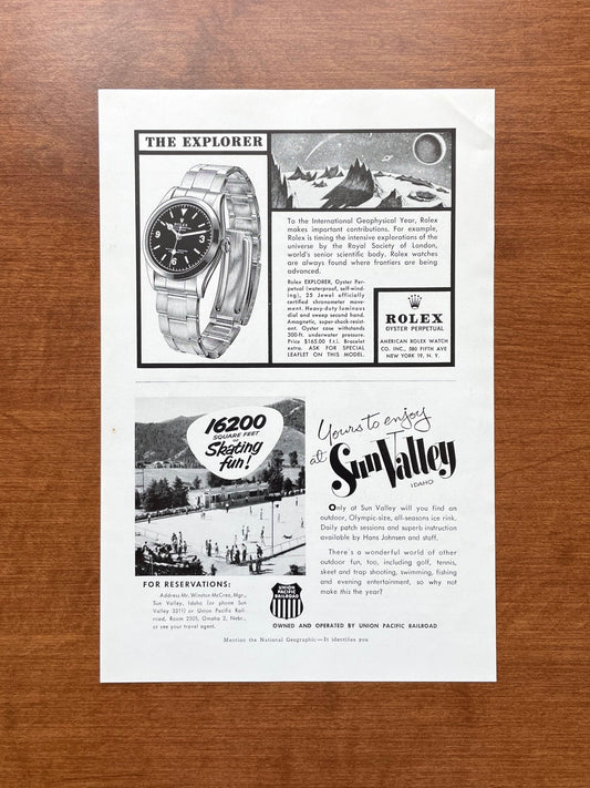 1958 Rolex Explorer Ref. 6610 Advertisement