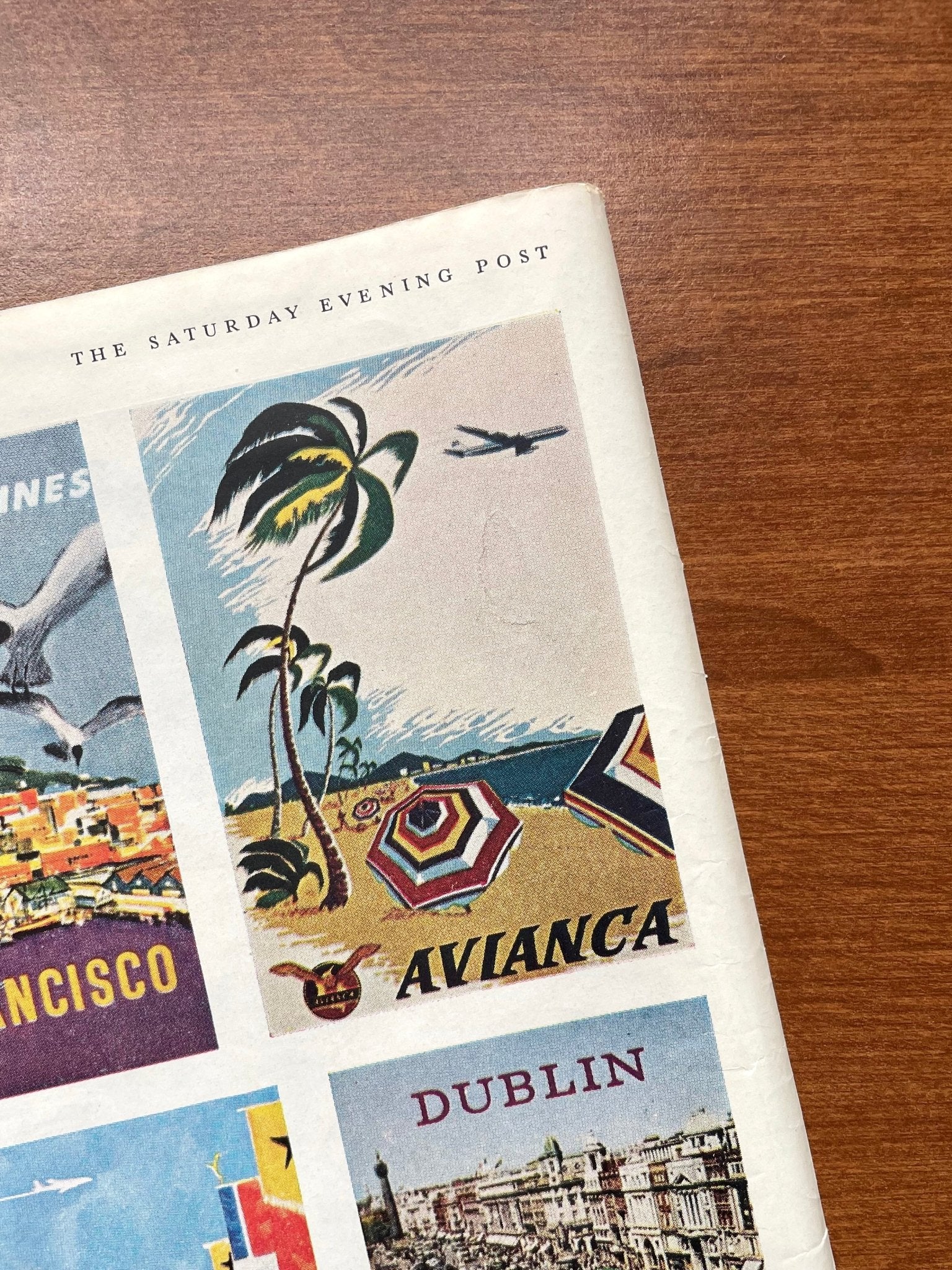 1961 Boeing Jetliners with 22 Vintage Travel Posters Advertisement