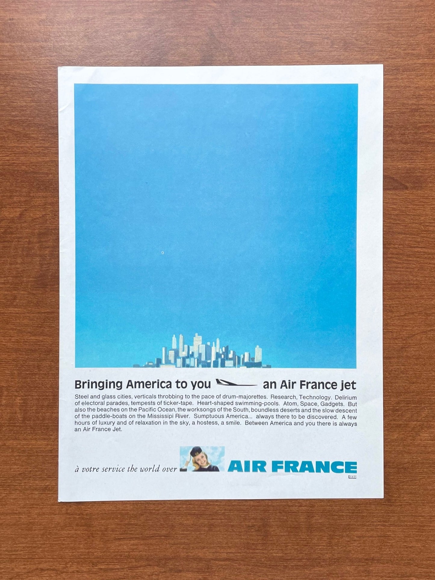 1969 Air France America Advertisement