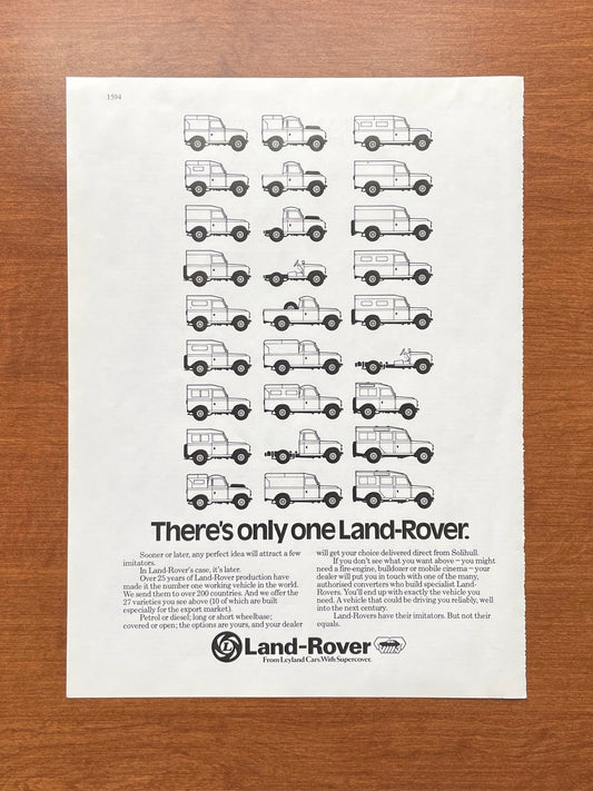 1976 "There's only one Land Rover." Advertisement