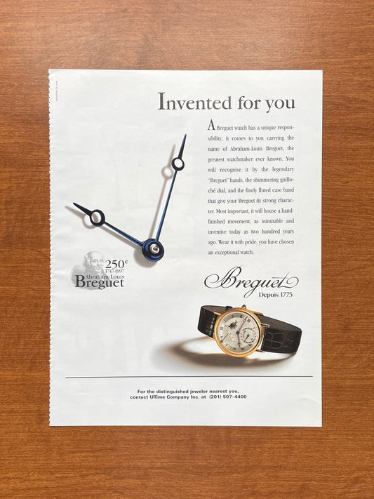 1997 Breguet "Invented for you" Advertisement