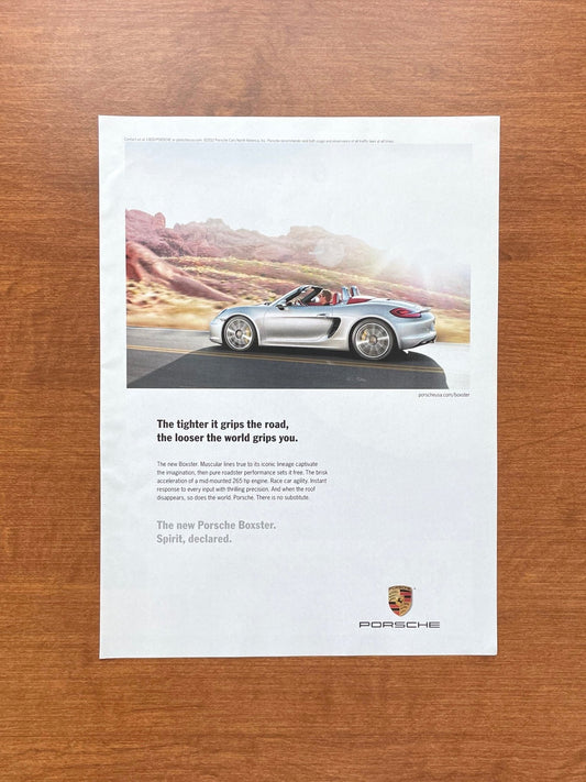 2012 Porsche Boxster "looser the world grips you" Advertisement
