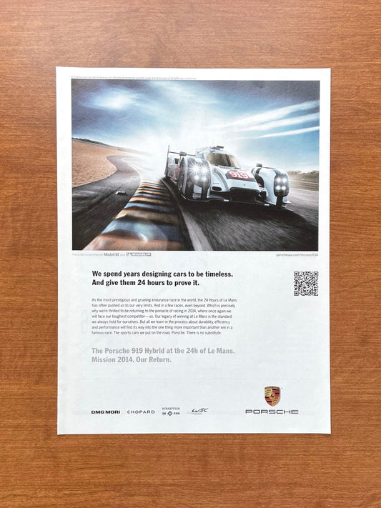 2014 Porsche 919 Hybrid "spend years designing..." Advertisement