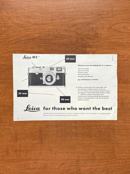 Vintage Leica M2 Advertisement