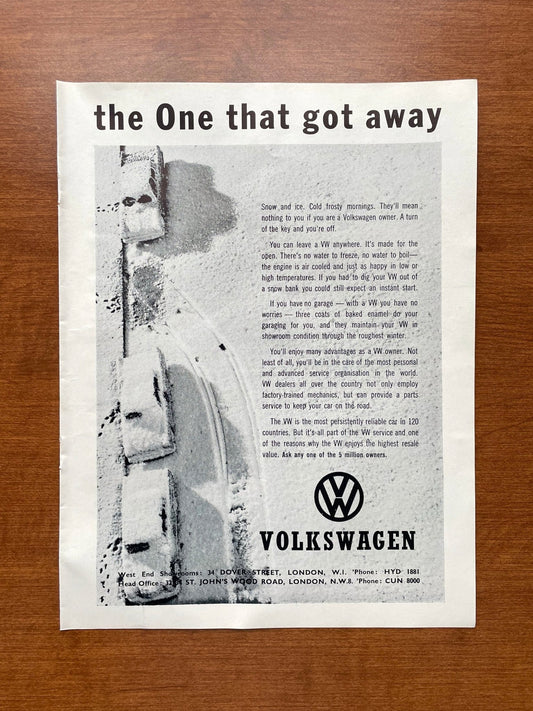 1962 Volkswagen "the One that got away" Advertisement