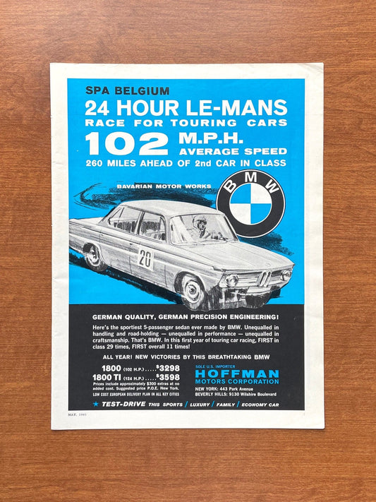 1965 BMW 24 Hour Le-Mans Advertisement