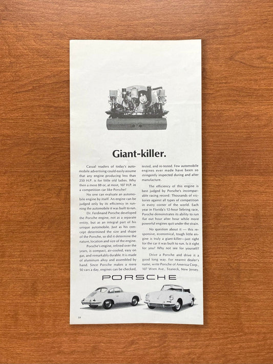1965 Porsche "Giant-killer." Advertisement