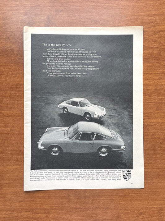 1966 Porsche "This is the new Porsche." Advertisement