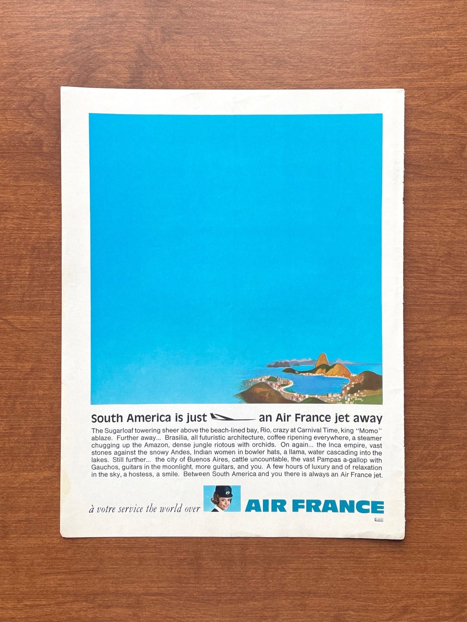 1970 Air France South America Advertisement