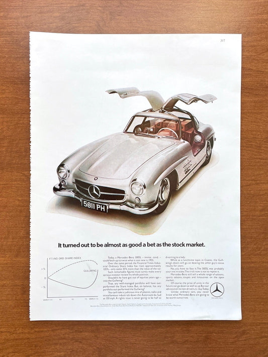 1973 Mercedes Benz 300 SL Gullwing  "as good a bet" Advertisement