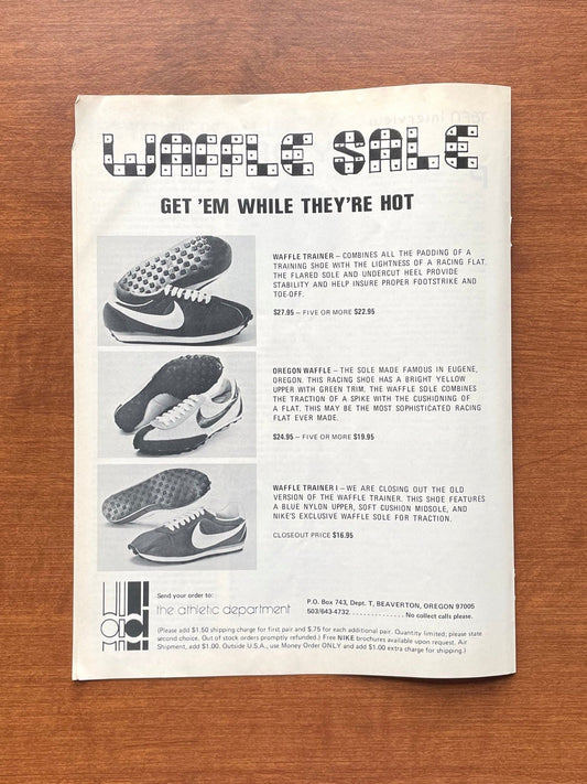 1975 Nike "Waffle Sale" Advertisement