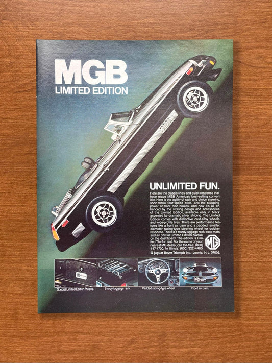 1979 MGB Limited Edition Advertisement