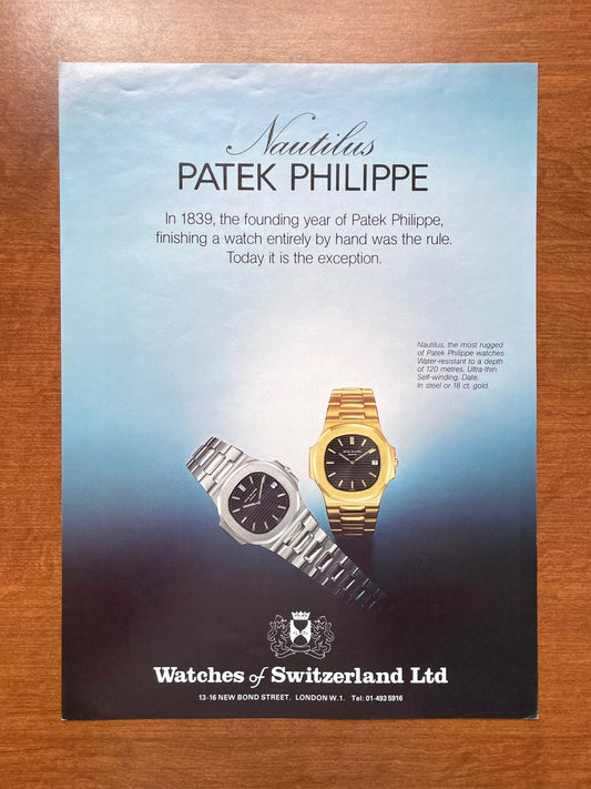 1979 Patek Philippe Nautilus at Watches of Switzerland Advertisement