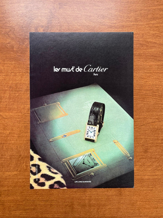 1980 "les must de Cartier" Tank Advertisement