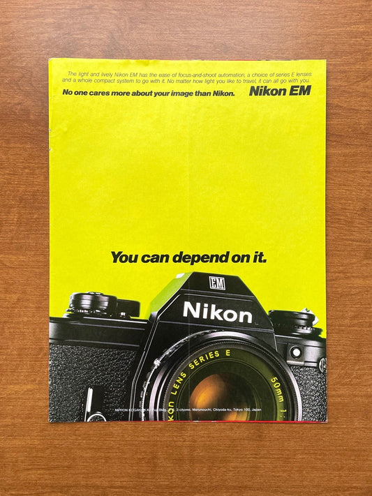 1982 Nikon "You can depend on it." Advertisement