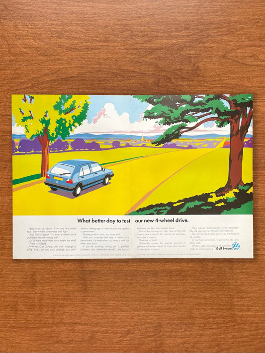 1989 Volkswagen VW Golf Syncro Advertisement