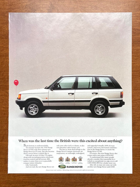 1995 Range Rover 4.0 SE "last time British were this excited..." Advertisement