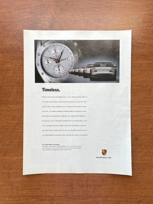 1998 Porsche 911 "Timeless" Advertisement