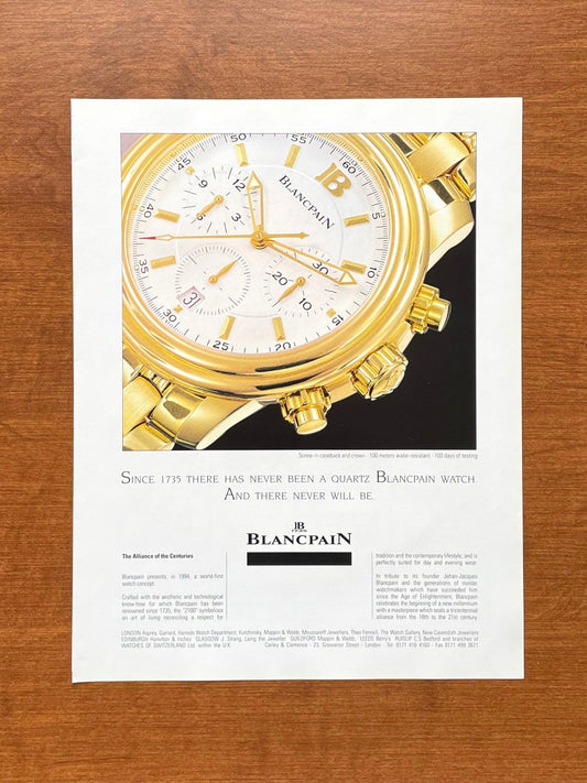 Blancpain 2100 Chronograph Advertisement