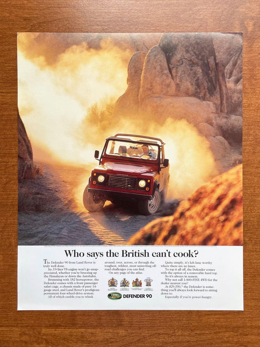 Defender 90 "British can’t cook?" Ad Proof