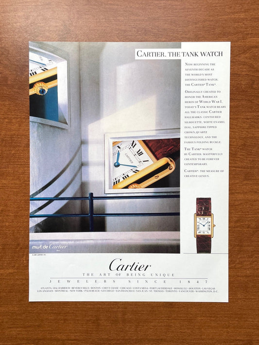 Must de Cartier. "The Tank Watch" Advertisement