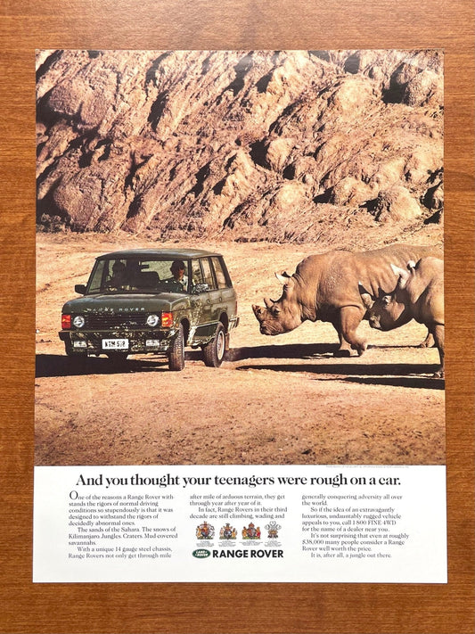 Range Rover "teenagers were rough on a car." Ad Proof
