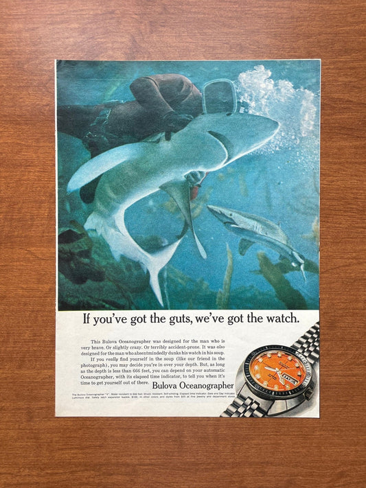 Vintage Bulova Oceanographer "If you've got the guts..." Advertisement