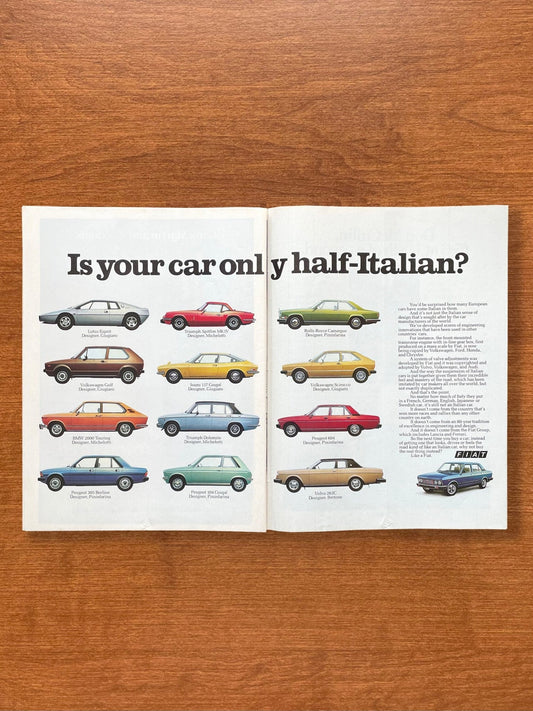 Vintage Fiat Advertisement "half-Italian?