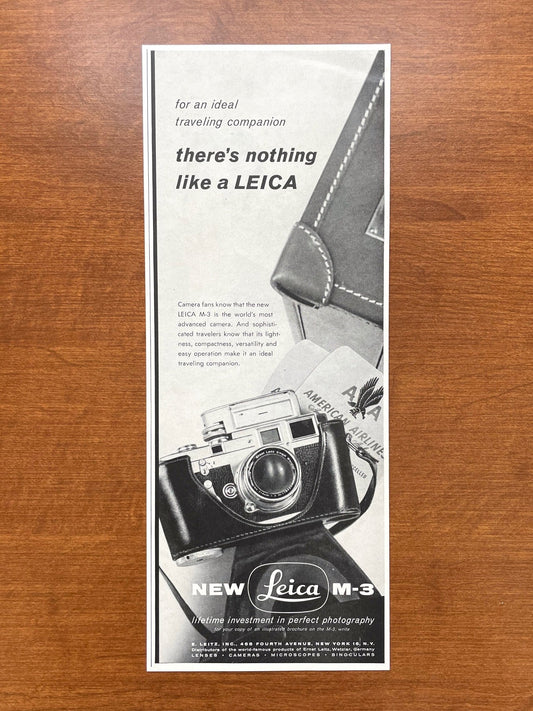 Vintage Leica M3 "for an ideal traveling companion" Advertisement