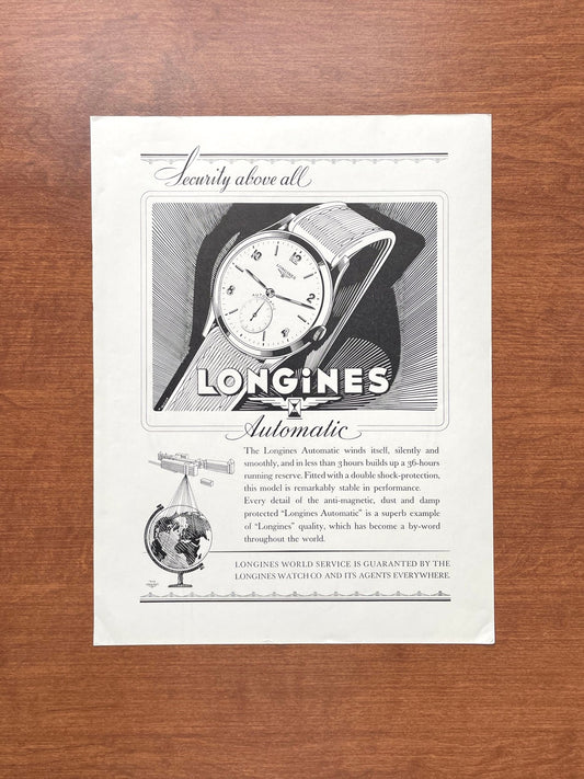 Vintage Longines Automatic Advertisement