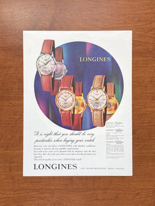 Vintage Longines Jamboree, Conquest, and Flagship Advertisement