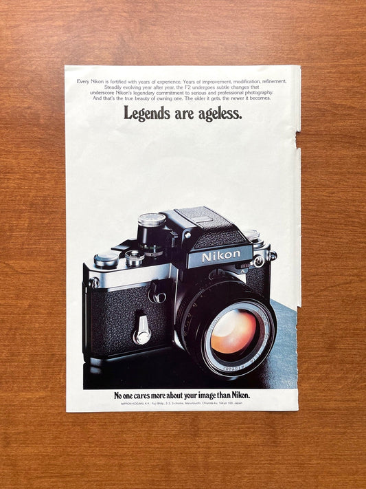 Vintage Nikon "Legends are ageless." Advertisement