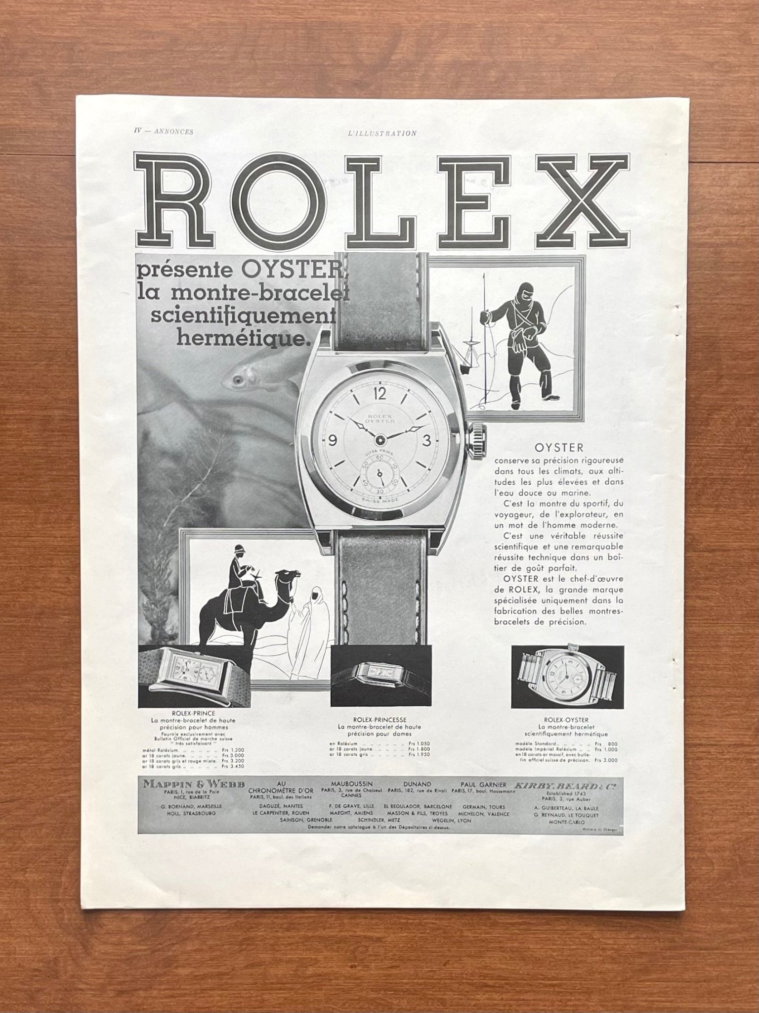 1932 Rolex Oyster Ultra Prima Advertisement