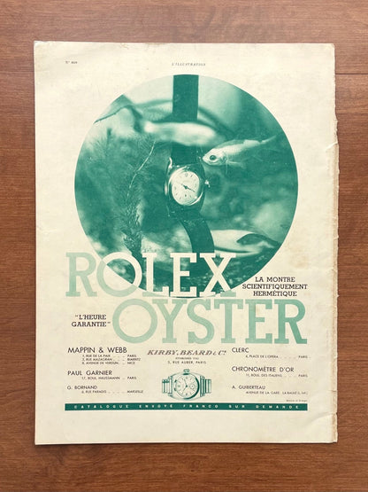 1932 Rolex Oyster w/ fishbowl Advertisement