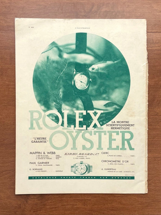 1932 Rolex Oyster w/ fishbowl Advertisement
