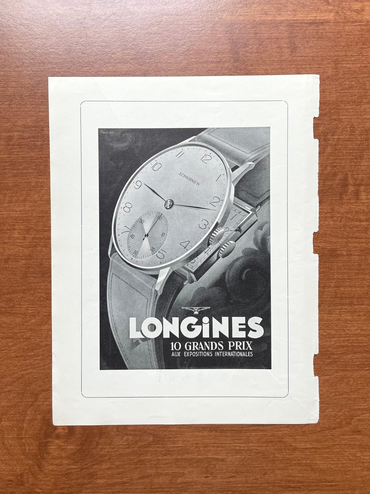 1942 Longines "10 Grand Prix" Advertisement