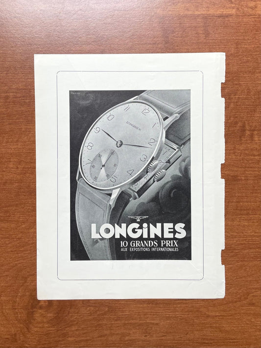 1942 Longines "10 Grand Prix" Advertisement