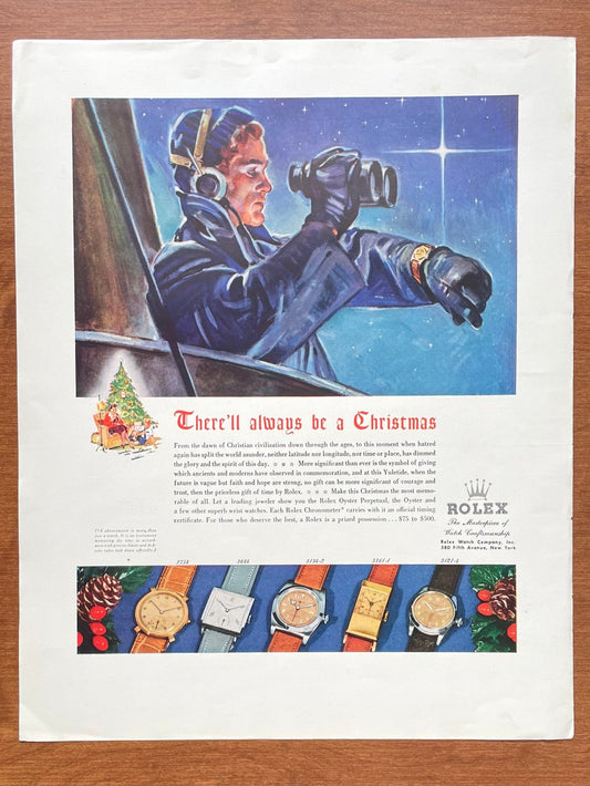 1942 Rolex "There'll always be a Christmas" Advertisement
