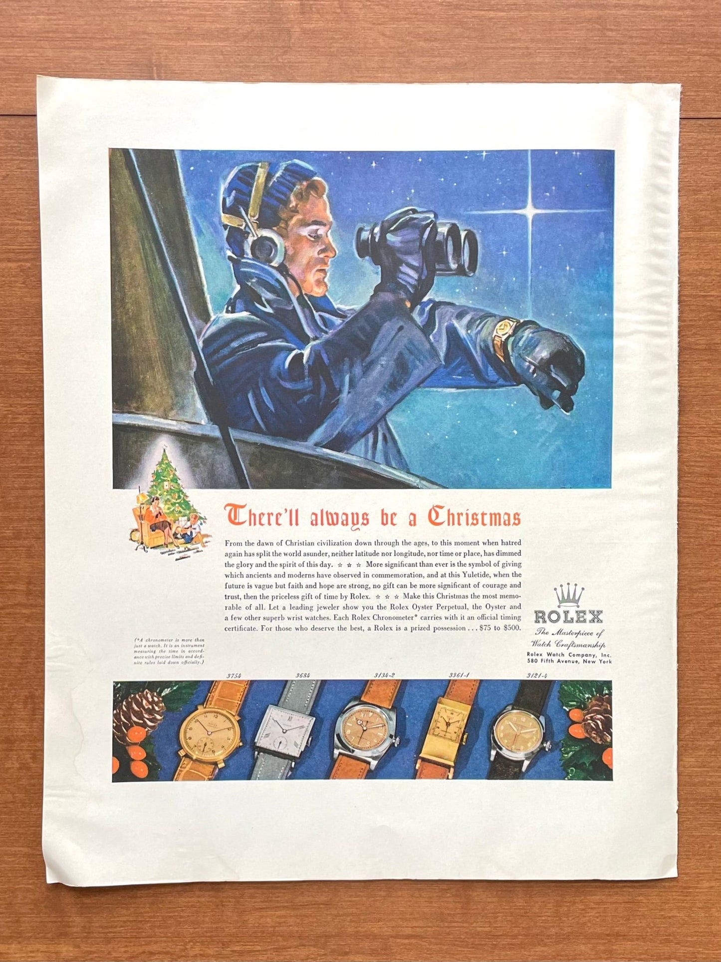 1942 Rolex "There'll always be a Christmas" Advertisement