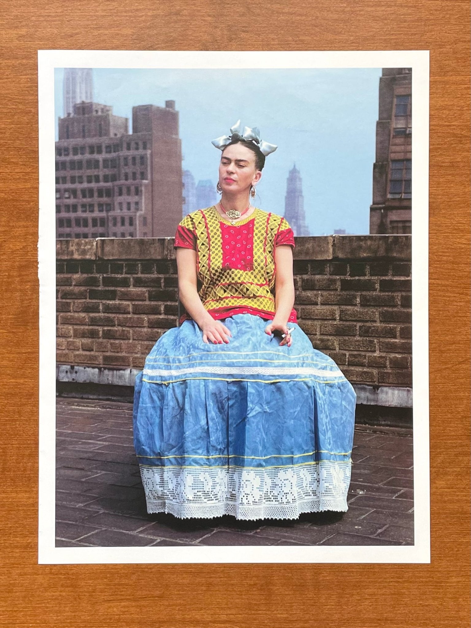 1946 Frida Kahlo in New York by Nickolas Muray Original Magazine Page Image