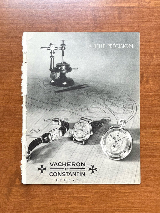 1947 Vacheron Constantin "La Belle Precision" Advertisement