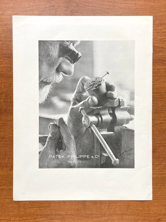 1949 Patek Philippe "The Watchmaker" Advertisement