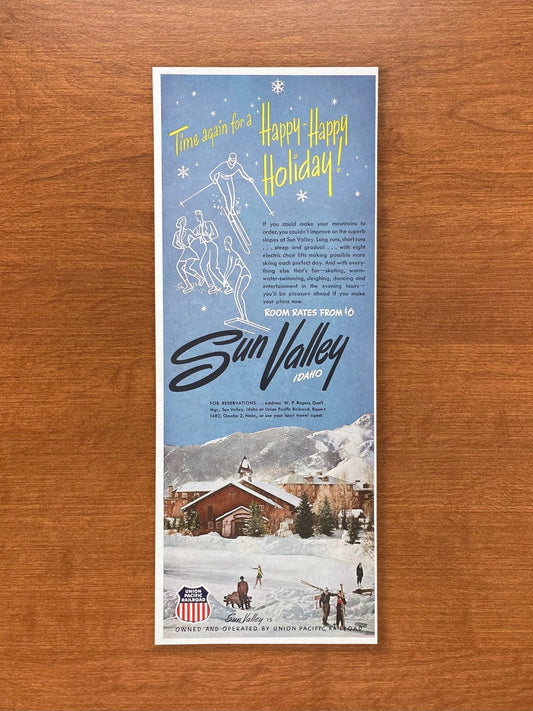 1950 Sun Valley Idaho Advertisement