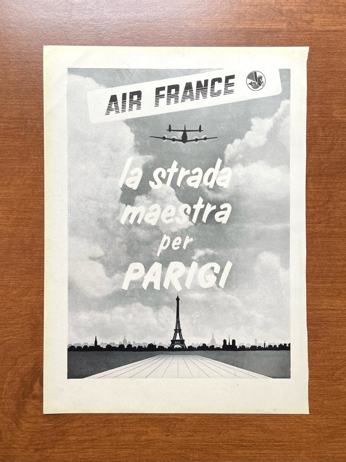 1952 Air France "The Main Road to Paris" Advertisement