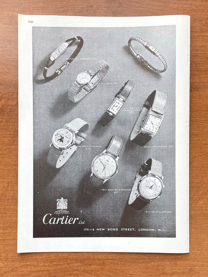 1952 Cartier Watches "New Bond Street" Advertisement