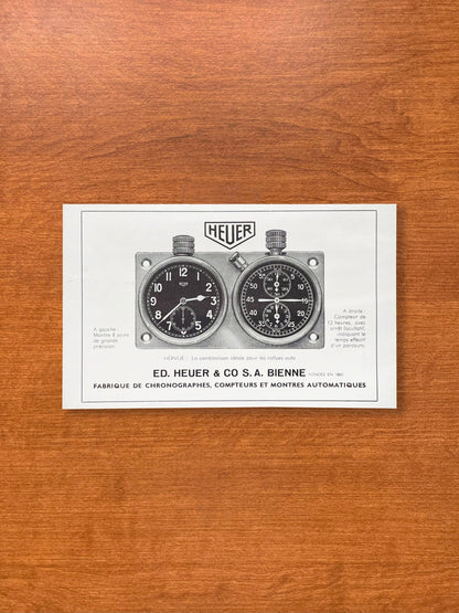 1953 Heuer Dash Rally Timer Advertisement in French