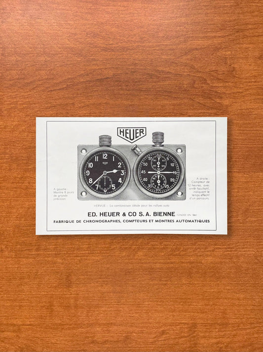 1953 Heuer Dash Rally Timer Advertisement in French