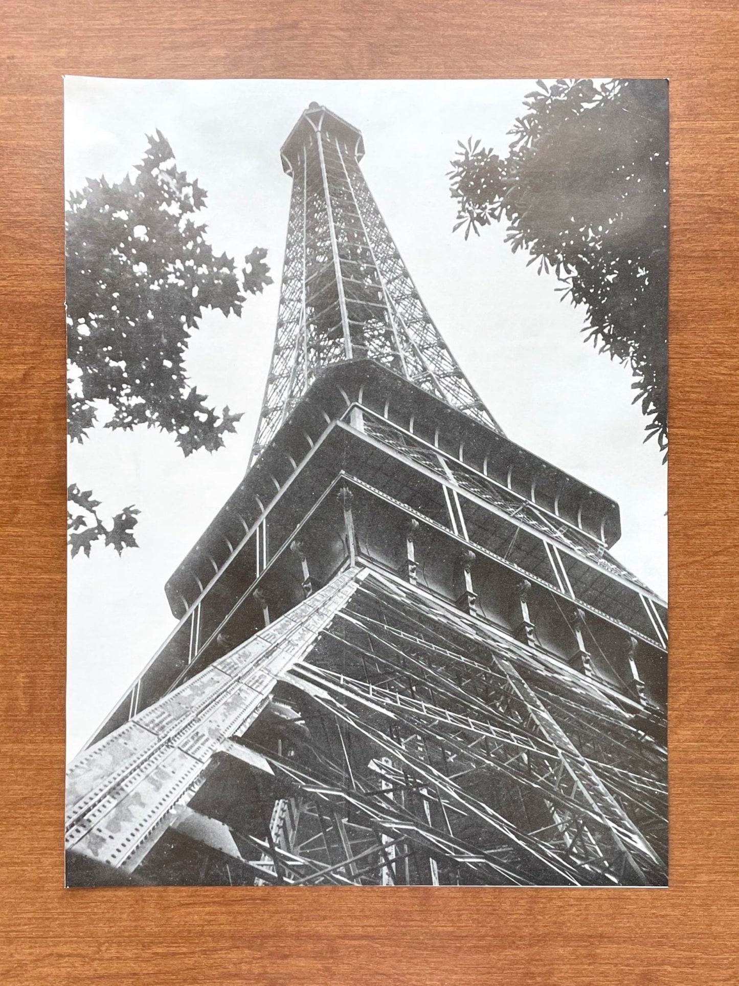 1954 Eiffel Tower in Paris Original Magazine Page Image