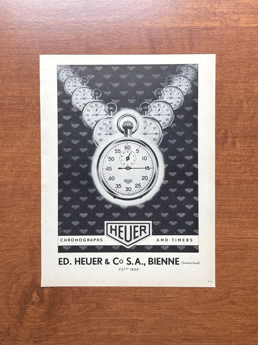 1955 Heuer Chronographs and Timers Advertisement