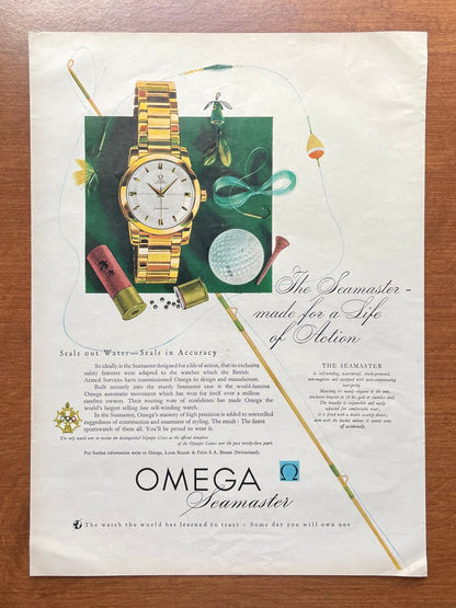 1955 Omega Seamaster "Life of Action" Advertisement